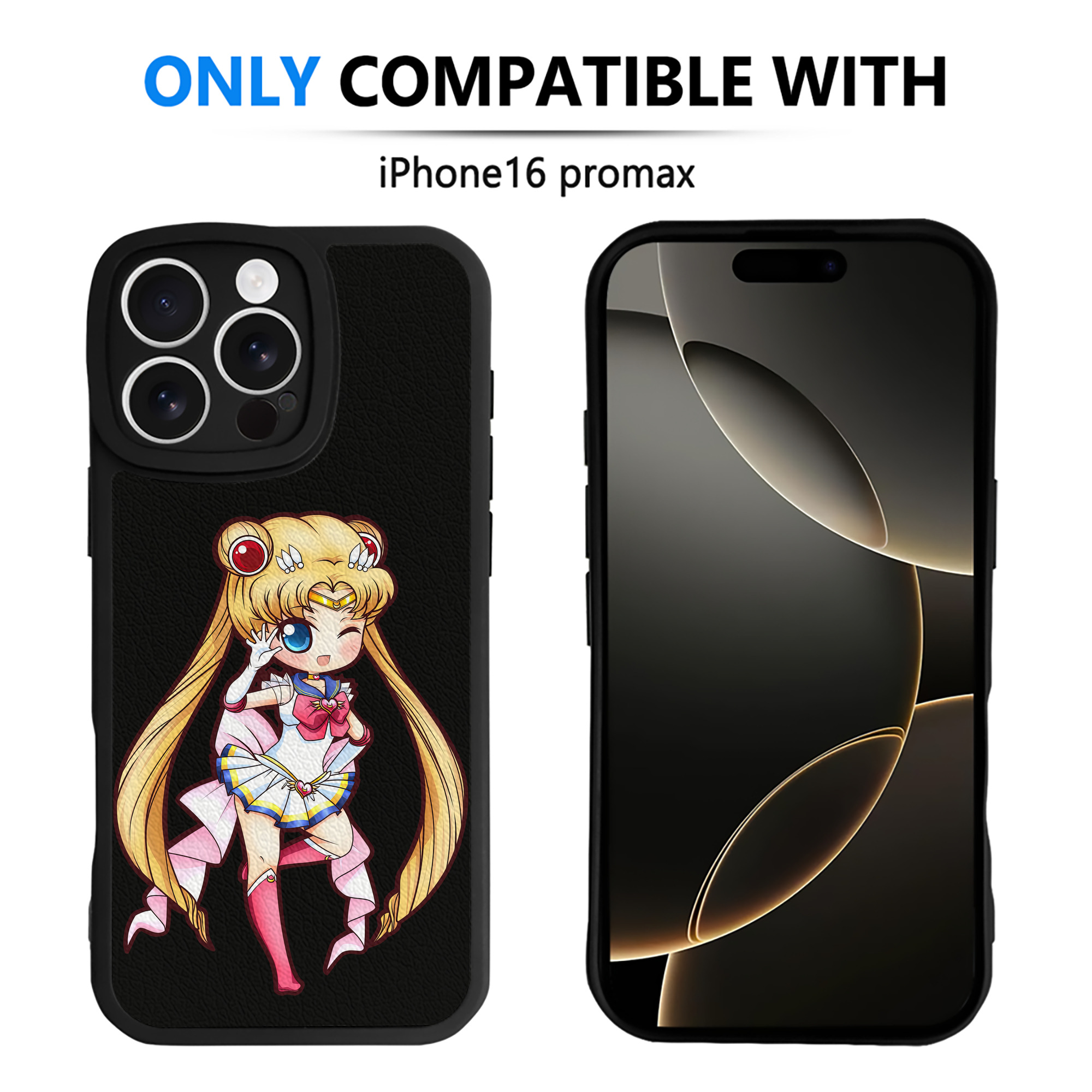 （画像用） 美少女戦士セーラームーン 月野 うさぎ つきの うさぎ Sailor Moon Tsukino Usagi 【iPhone 16シリーズ対応】シリコンスマホケース（レザー調） 材質：シリコン